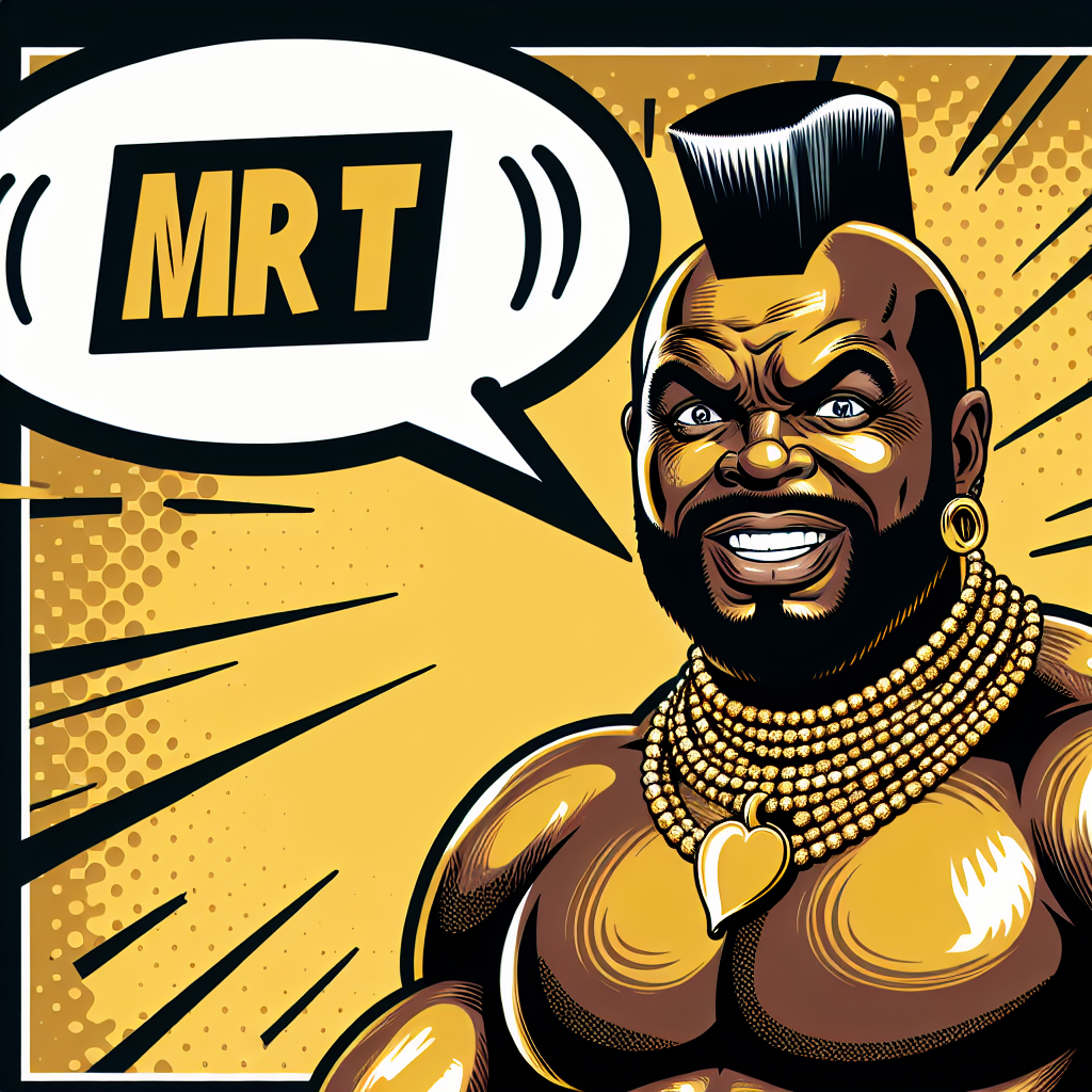 Quote bubble comic illustration, gold and black. Generated with DALL·E 3.